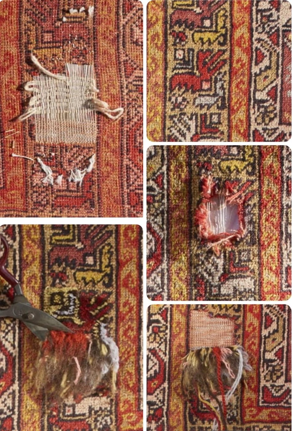 Les étapes d'une restauration : du trou au retissage invisible
